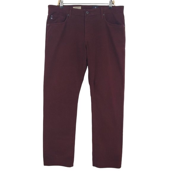 Ag Adriano Goldschmied Other - AG Adriano Goldschmied The Graduate Burgundy Tailored Leg Jeans